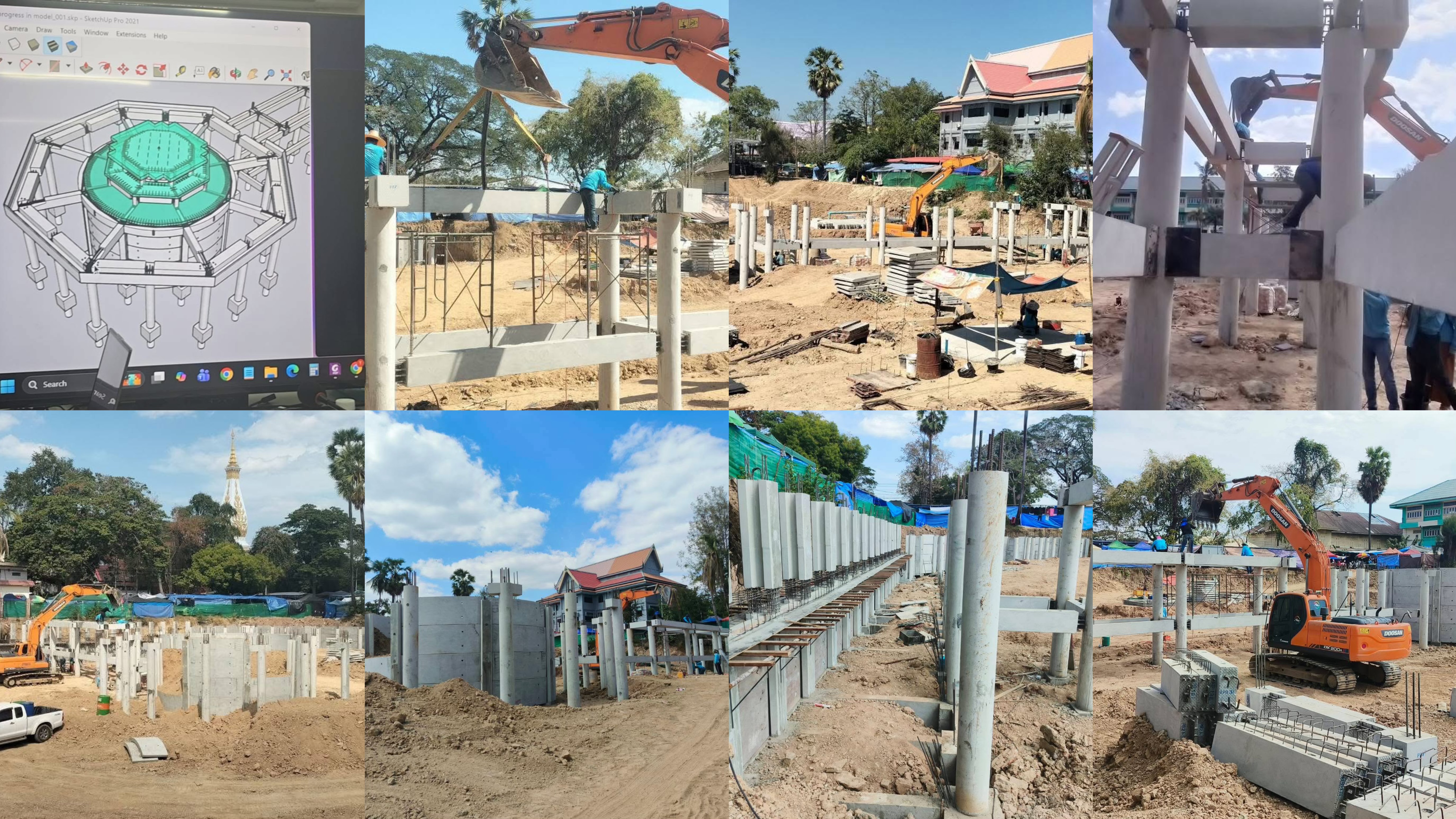 ခေတ် စနစ်သစ် precast engineering !!!